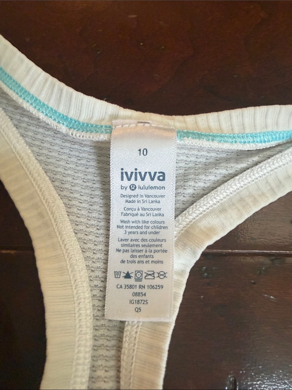 Ivivva White Racerback Performance Tank - Picture 2 of 3
